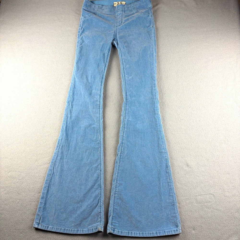 We The Free Free People Corduroy Flare Pants Blue Women's 25 26x34 Bell Bottom